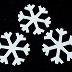 Decorative Foam Snowflakes 47x2 mm – 10 pcs, Perfect for Holiday Crafts, Winter Decorations and Creative DIY Projects