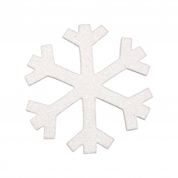 Foam Brocade Snowflake for Embellishment /EVA foam material/ 72x2mm - 10 pcs.