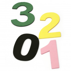 Figures foam / EVA material / 99x50 ~ 80x3 mm color - from 0 to 9