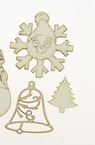 Set of Christmas Chipboard Elements / 4 Figures from 30x35 mm to 70x50 mm