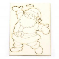 Дядо Коледа от бирен картон 150x100 мм
