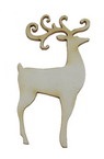 Chipboard Element - Christmas Reindeer / 50x25x1 mm - 2 pieces