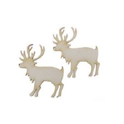 MDF Wooden decoration element deer 50 x 45 x 1 mm