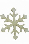 Delicate snowflake made of chipboard 50x1 mm - 2 pieces