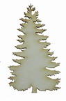 Χριστουγεννιάτικο δέντρο χαρτόνι Chipboard 80x45x1 mm -2 τεμάχια