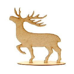 MDF Wooden Element for deer decoration of 2 parts 205x160x3 mm
