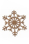 Фигурка кафява МДФ за декорация снежинка 100x3 мм
