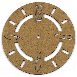 Brown MDF figurine for decoration clock 200x2 mm