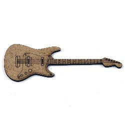 MDF Wooden decoration element guitar 100 x  35 x 2 mm