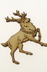 Wooden deer for decoration 50x65x4 mm -1 piece