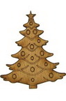 Χριστουγεννιάτικο δένδρο ξύλινο για διακόσμηση 68x4 mm -1 τεμ