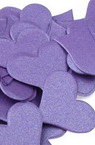 Pearl Paper Hearts, Purple, 17x20mm, 100 pcs