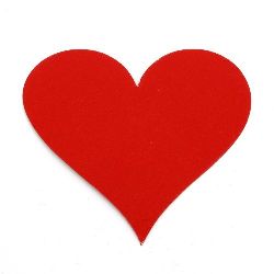 Paper Heart, Decoration, Red, 100x95x1mm 4pcs