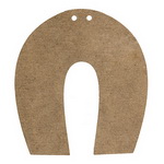 MDF Wooden Element Decoupage horseshoe decoration 9x10 cm