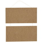 MDF wooden tile with rope for decoupage, DIY decoration 2x10x20 cm