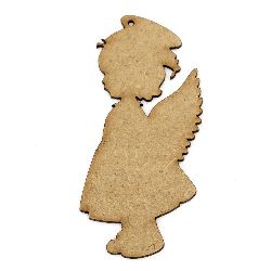 Figura MDF maron pentru decorarea îngerilor 100x45x2 mm