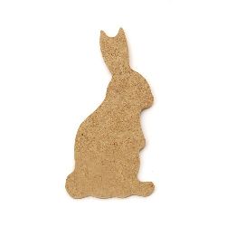 MDF Wooden Element Decoupage rabbit decoration 50x100 mm
