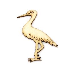 Figurine wooden for stork decoration 52x40x3 mm -10 pieces
