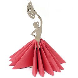 Wooden napkin holder in shape of flamenco dancer № S01 11x31 cm