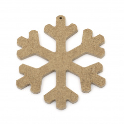 MDF Wooden Element Decoupage snowflake 100x6 mm