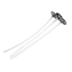 Candle wicks, 17 cm each, with metal base - Pack of 10