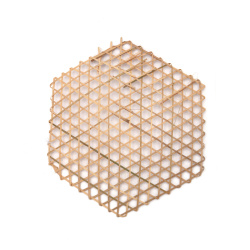 Hexagonal Bamboo Grid for Arranging, 210x230 mm