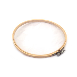 Wooden Embroidery Hoop with Mesh for Handmade Paper Making, 200mm