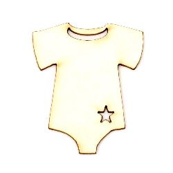 Baby body made of chipboard for making greeting cards, invitations, baby accessories boxes 50x40x1 mm - 2 pieces