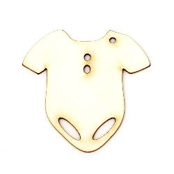 Baby body made of chipboard for various decorations 50x50x1 mm - 2 pieces