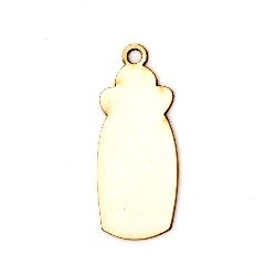 Baby chipboard bottle for decorations of various baby projects 50x20x1 mm - 2 pieces
