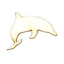 Dolphin made of chipboard 35x50x1 mm - 2 pieces
