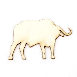 Bull made of chipboard 32x50x1 mm - 2 pieces