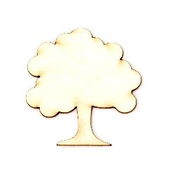Chipboard tree for handmade hobby projects 50x45x1 mm - 2 pieces