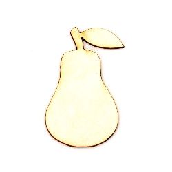 Pear made of chipboard 50x30x1 mm -2 pieces