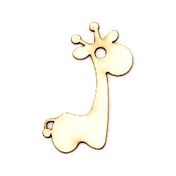 Giraffe made of chipboard  for embellishment of notebooks, frames, albums 50x30x1 mm - 2 pieces