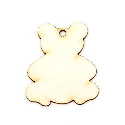 Bear made of chipboard for baby party decoration 50x40x1 mm - 2 pieces