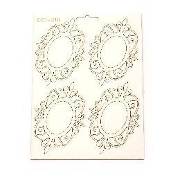 Set of chipboard elements Set № 010 ornaments for albums decoration, boxes, note books