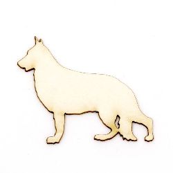 Chipboard dog for embellishment of greeting cards, albums, scrapbook projects 40x50x1 mm -2 pieces