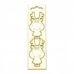 Chipboard Embellishment for Kids CRAFT / Deer / 50x25 mm - 2 pieces
