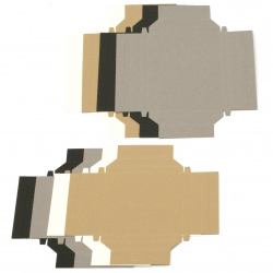 Хартиена рамка за сглобяване 9x9 см и 12x9 см FOLIA 4 цвята -8 броя