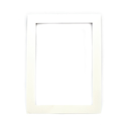 Единична рамка от картон 700 г/м2 за хартия А3 външен размер 49x36.7 см цвят бял