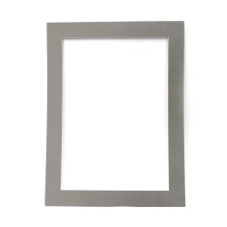 Единична рамка от картон 700 г/м2 за хартия А3 с външен размер 49x36.7 см цвят сребро