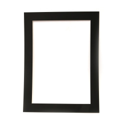 Единична рамка от картон 700 г/м2 за хартия А3 с външен размер 49x36.7 см цвят черен