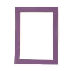 Единична рамка от картон 700 г/м2 за хартия А3 с външен размер 49x36.7 см цвят лилав