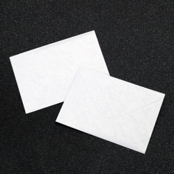 Pearl Card Envelope with Relief 105x155 mm, White Color - 10 pieces