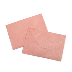 Pearl Card Envelope with Relief 105x155 mm, Pink Color - 10 pieces