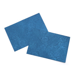 Pearl Card Envelope with Relief 105x155 mm, Blue Color - 10 pieces