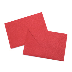 Pearl Card Envelope with Relief 105x155 mm, Coral Color - 10 pieces