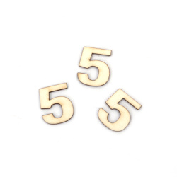 Numere din carton bere 1,5 cm font 1 număr 5 -5 bucăți