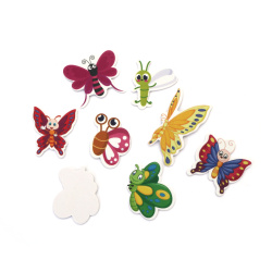 Self-Adhesive EVA Foam Butterflies – 41~52x41~47x2.5 mm, 12–14 pcs – Beautiful Stickers for Creative Crafts, Cards and Spring Decorations